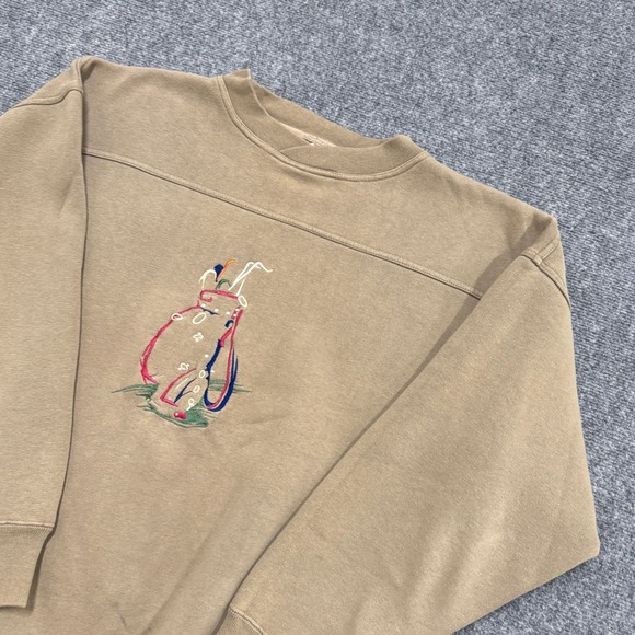 Crable Sportswear Other - Crable Sportswear Sweater Men's XL Golf Stained Embroidered Cotton Blend Beige